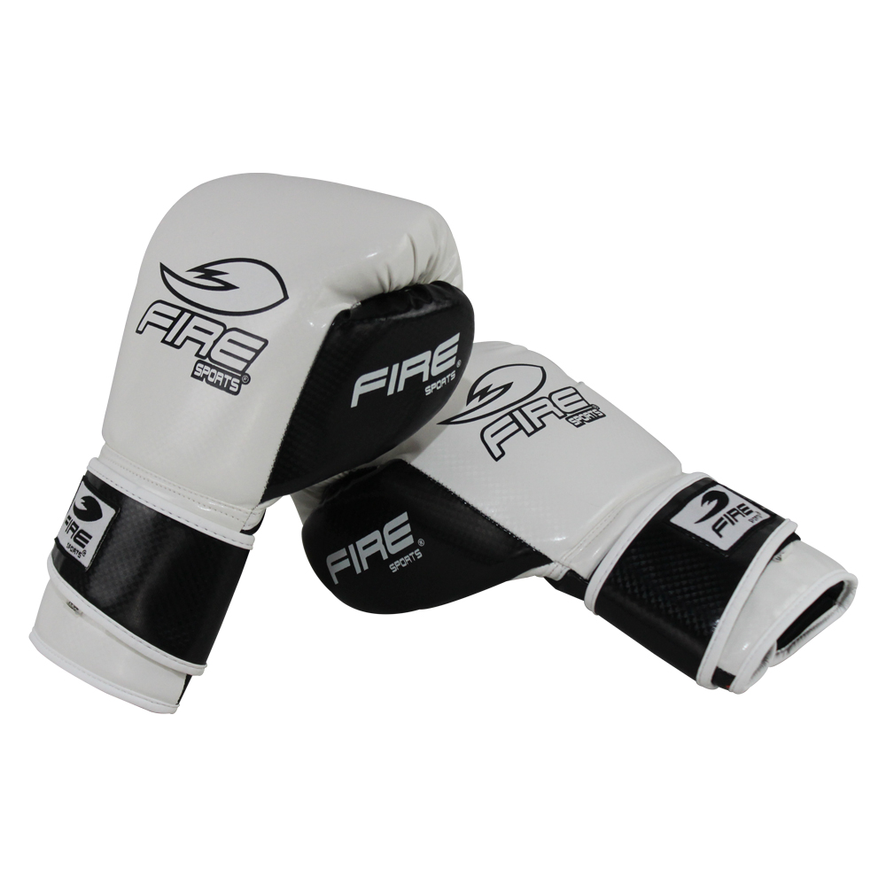 Foto 2 pulgar | Guantes de Box Pvc Fire Sports Entrenamiento 12 Oz color Blanco