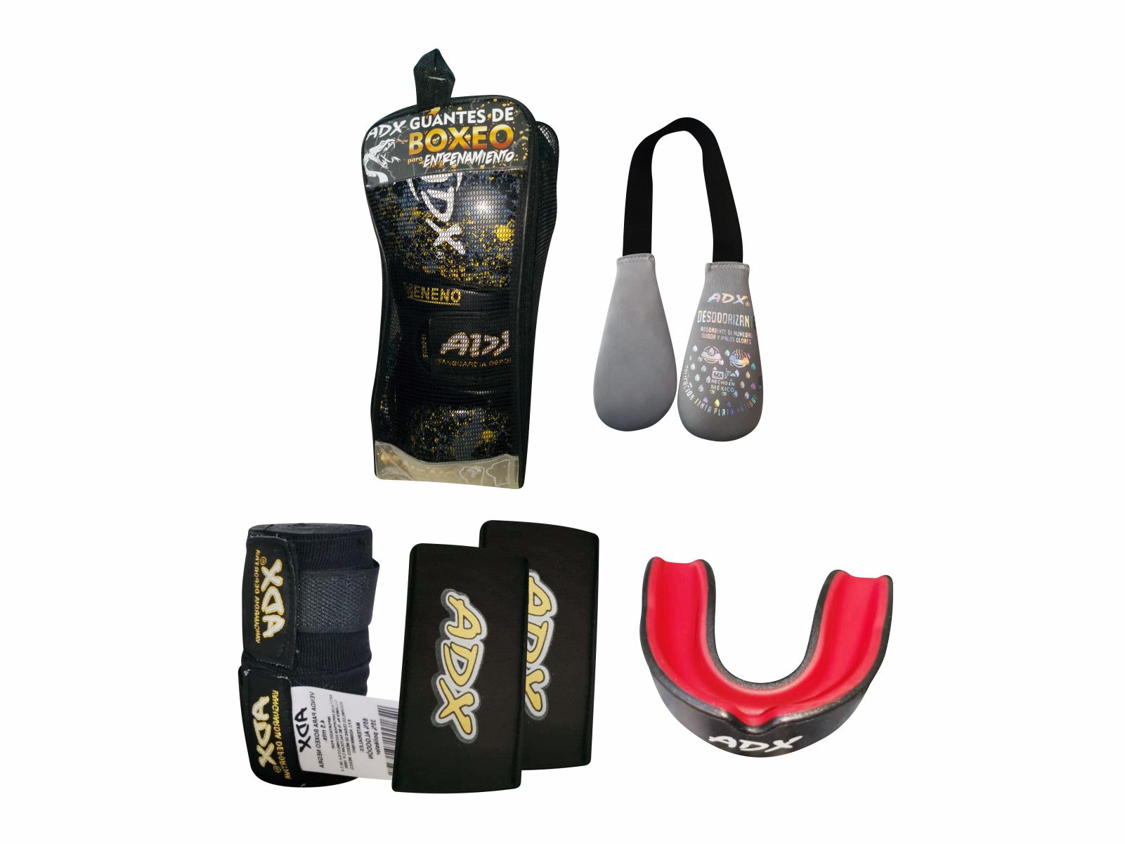 Foto 4 pulgar | Kit de Guantes de Box Adx Veneno color Negro de 12 Oz