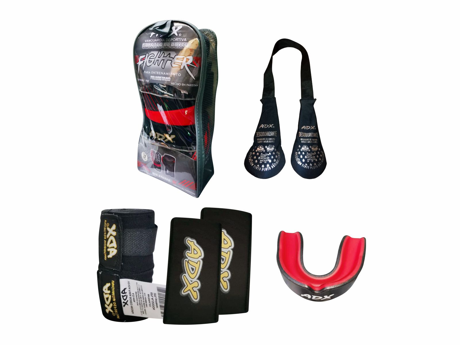 Foto 4 pulgar | Kit de Guantes de Boxeo Fighter Adx color Rojo Kit de 8 Oz