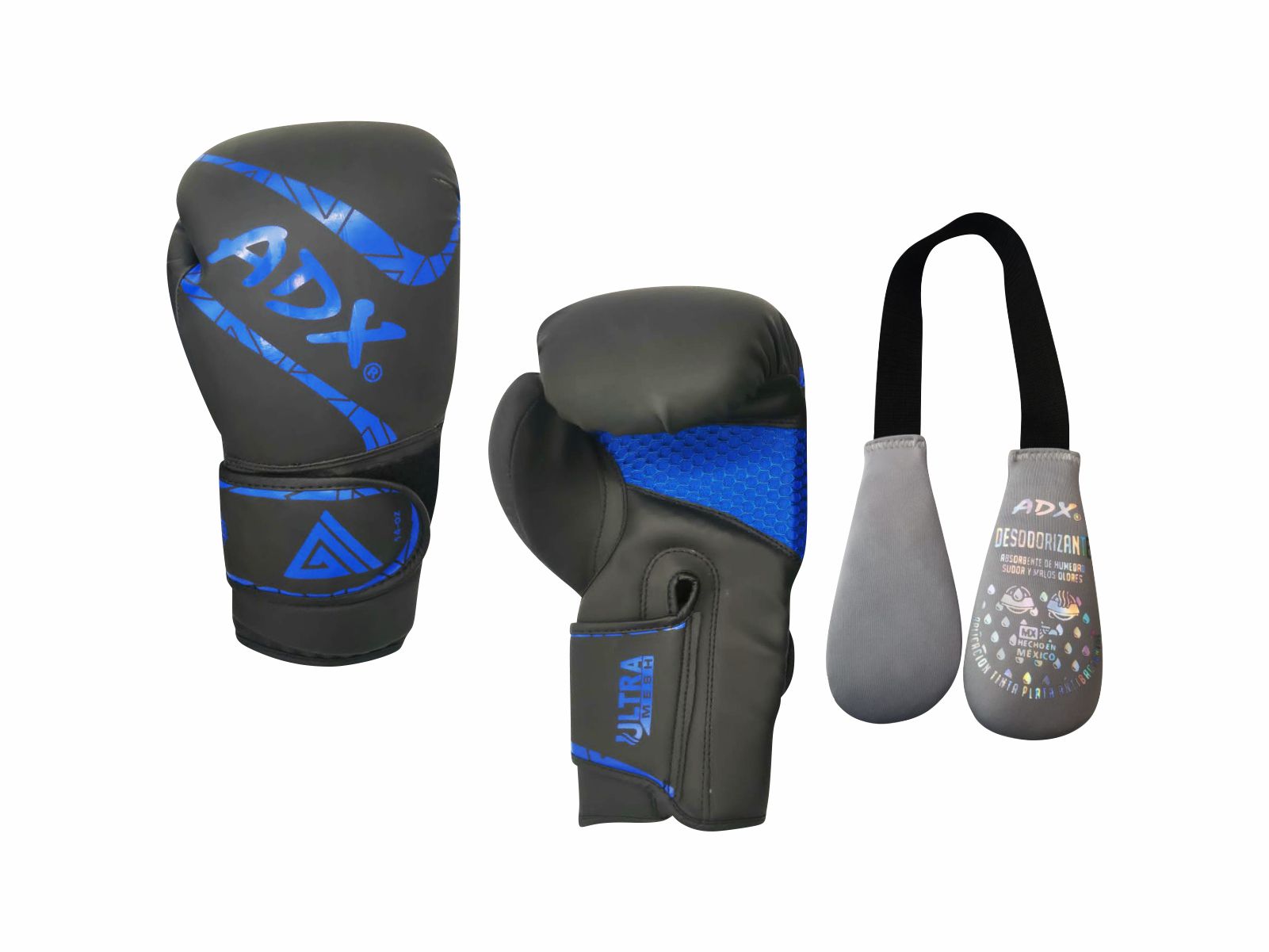 Foto 2 pulgar | Kit Guantes para Boxeo Adx Triangulo Azul 10oz