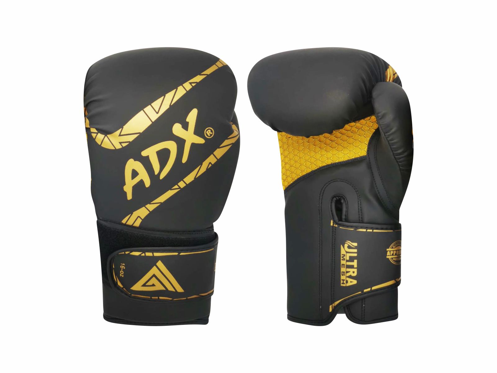 Foto 3 pulgar | Kit Guantes para Boxeo Adx Triángulo color Dorado 14oz