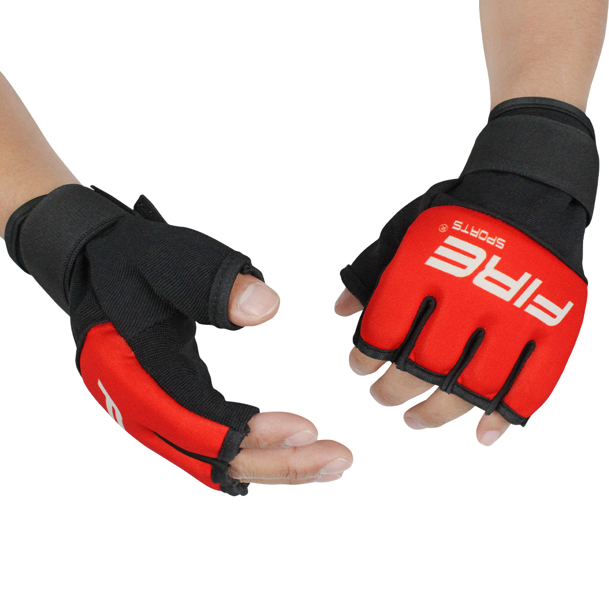 Foto 4 pulgar | Guantes de Gel con Vendaje Fire Sports color Rojo talla Grande