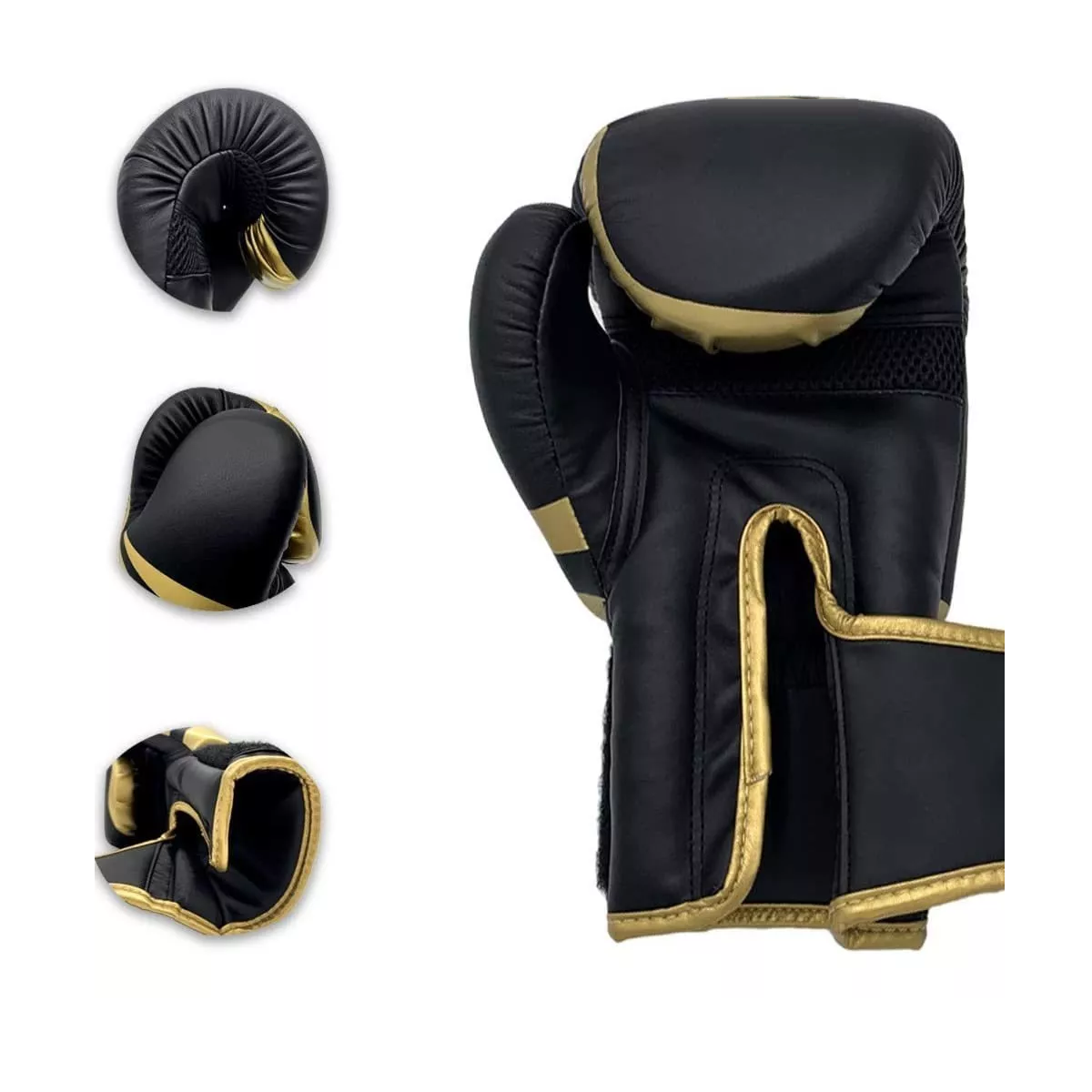 Foto 4 pulgar | Guantes de Box Eo Safe Imports Esi-5571 color Dorado para Kickboxing de Velcro 14 OZ