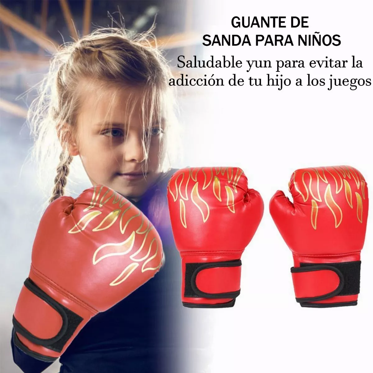 Foto 4 pulgar | Guantes de Boxeo Infantil Eo Safe Imports Esi-5582 color Rojo