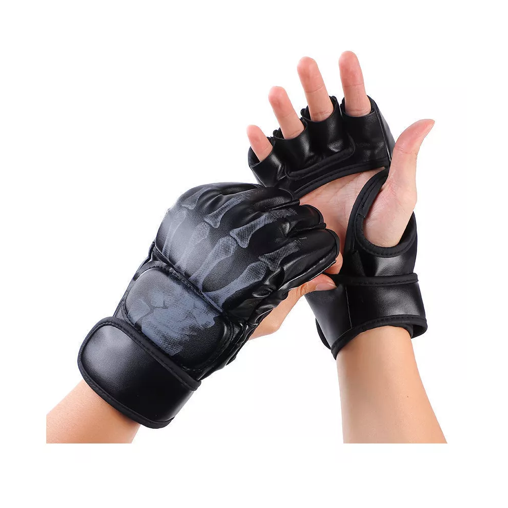 Foto 6 pulgar | Guantes de Boxeo color Negro Belug con Entrenamiento de Medio Dedo