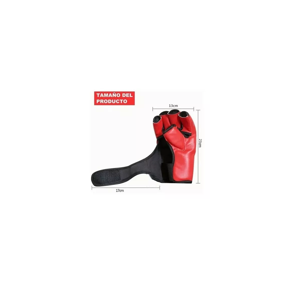 Foto 4 pulgar | Guantes De Boxeo Con Entrenamiento De Medio Dedo Kickboxing Eo Safe Imports Esi-9231 Rojo