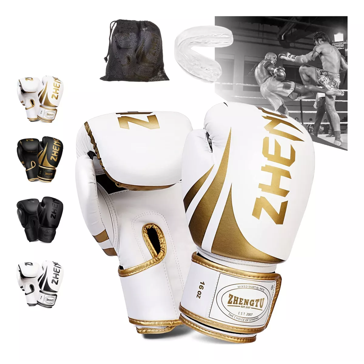 Foto 4 pulgar | Guantes para Kickboxing Eo Safe Imports ESI-11140 Blancos
