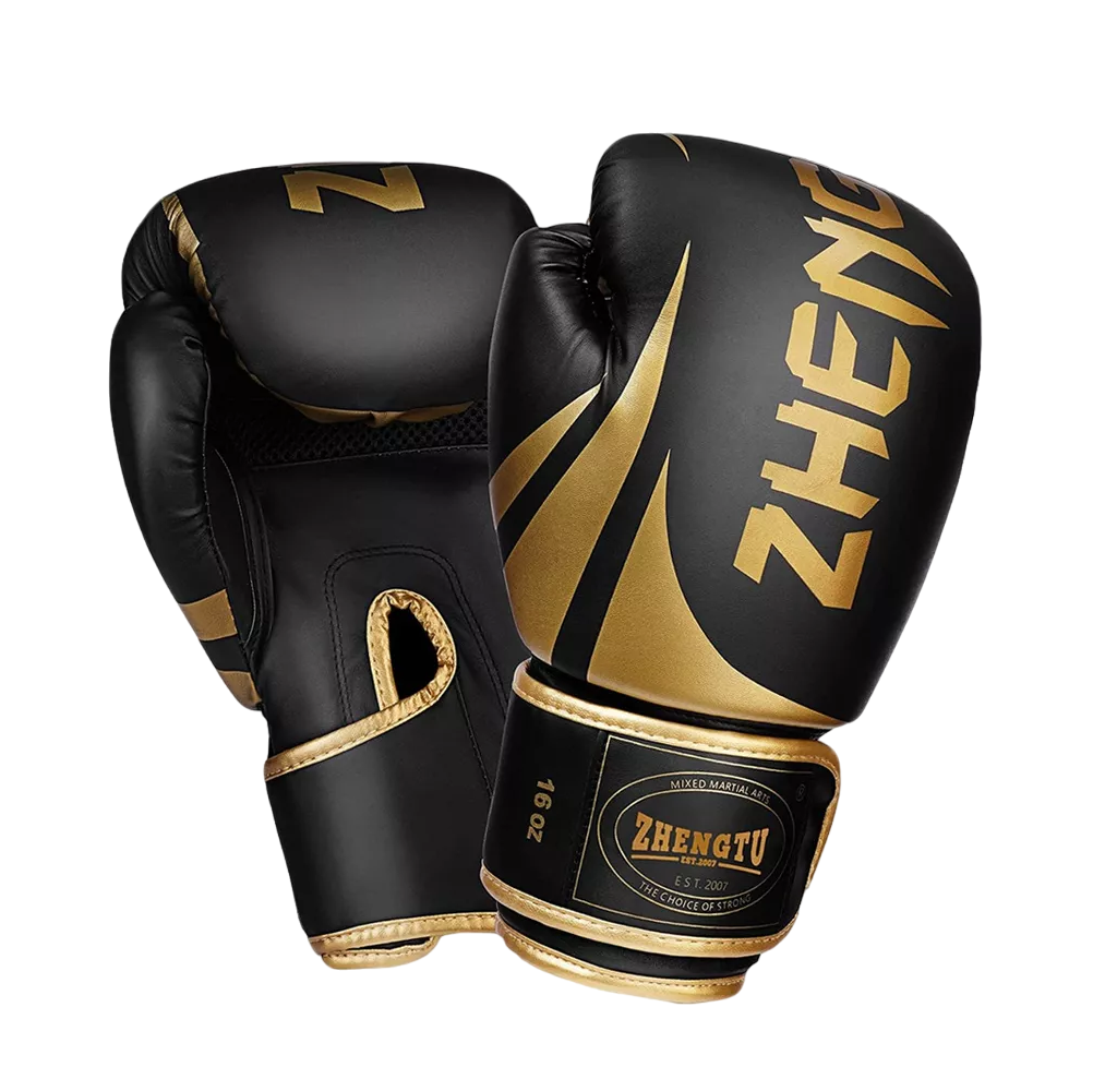 Foto 2 pulgar | Guantes De Box Para Kickboxing,strap Velcro 14 Oz Golden