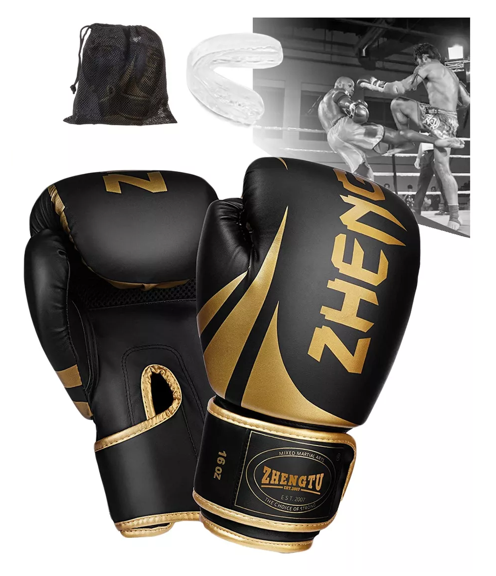 Foto 6 pulgar | Guantes De Box Para Kickboxing,strap Velcro 14 Oz Golden