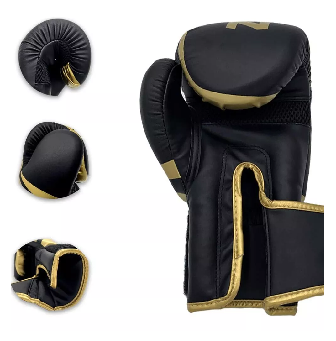 Foto 4 pulgar | Guantes De Box Para Kickboxing,strap Velcro 14 Oz Golden