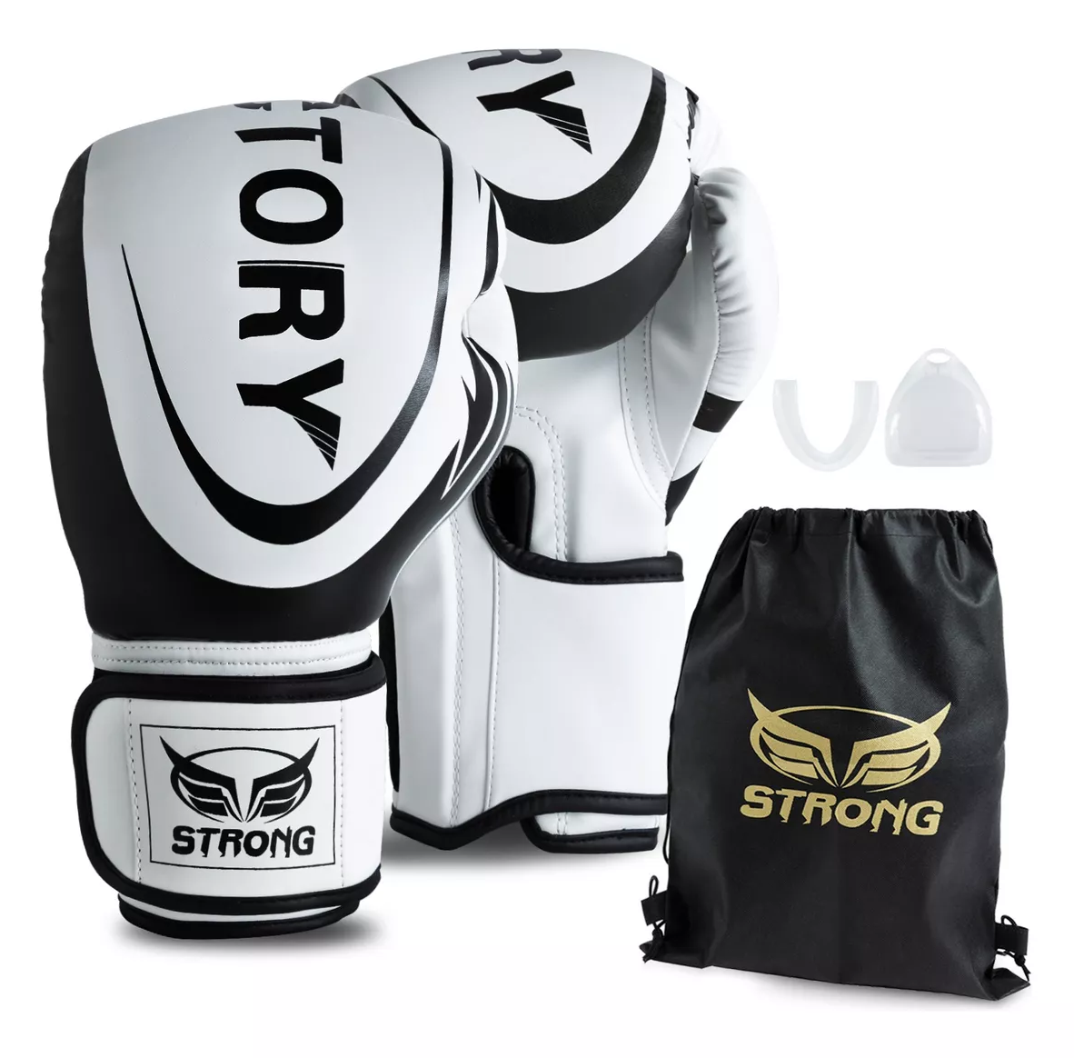 Foto 6 pulgar | Guantes De Box Para Kickboxing Strap Velcro 16 Oz Blanco