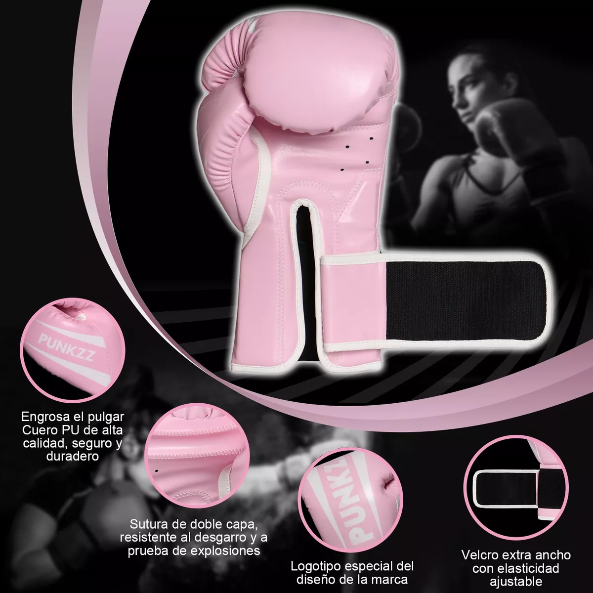 Foto 3 pulgar | Guantes de Boxeo Eo Safe Imports Rosas