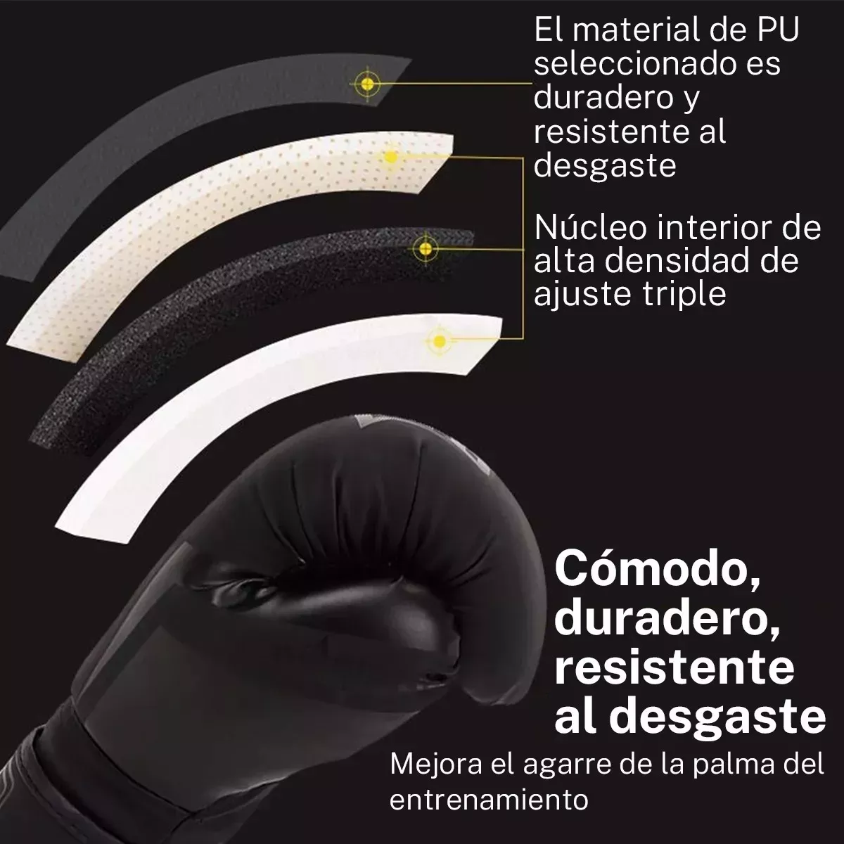 Foto 3 pulgar | Guantes de Box para Kickboxing 10 Oz Eo Safe Imports Esi-18056 Amarillo