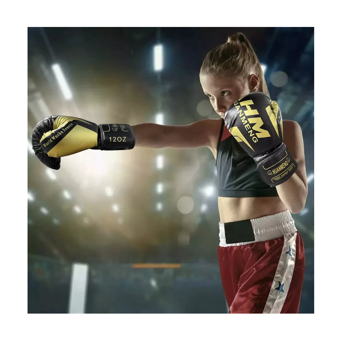 Foto 4 pulgar | Guantes De Boxeo Banna 16oz Eo Safe Imports Esi-18069 Negro