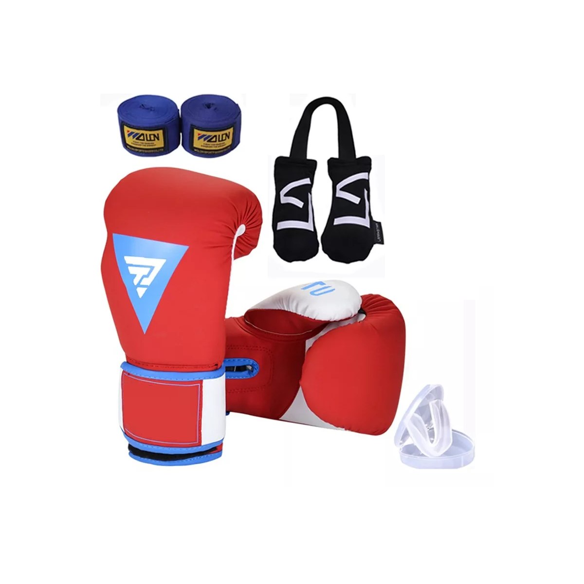 Foto 2 pulgar | Pack Combo Guantes de Boxeo Espesos Eo Safe Imports ESI-18065 Rojo Talla 14 Oz