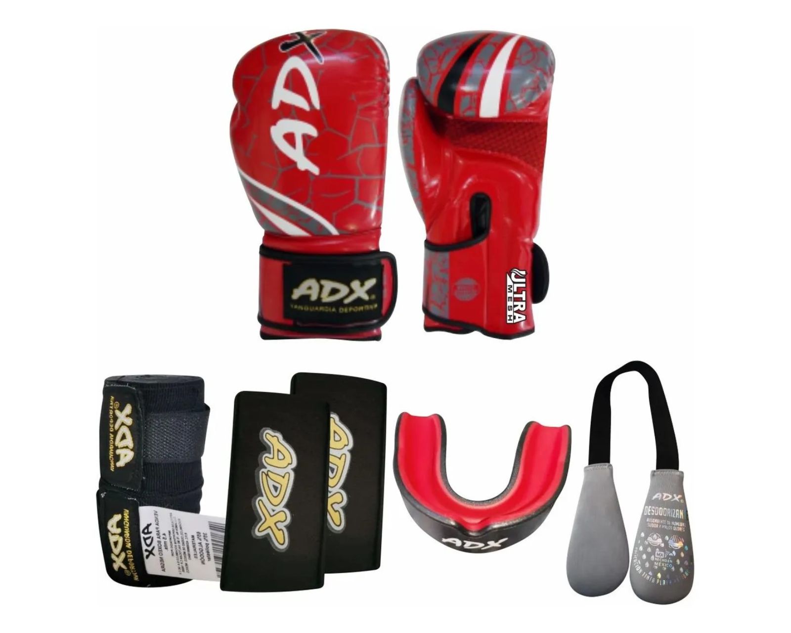Foto 3 pulgar | Kit De  Guantes De Box Tribal2 Rojo 16 Oz