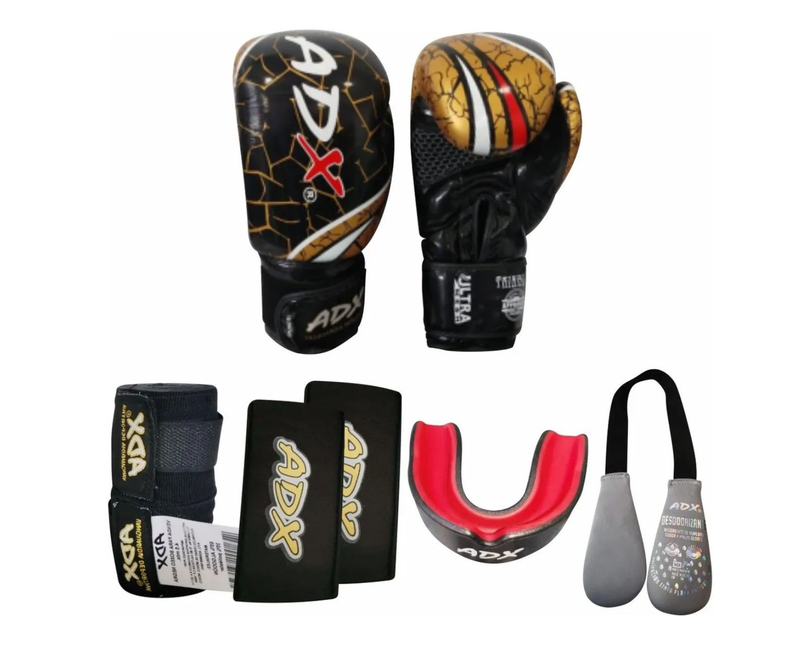 Foto 3 pulgar | Kit De  Guantes De Box Tribal2 Dorado 16 Oz