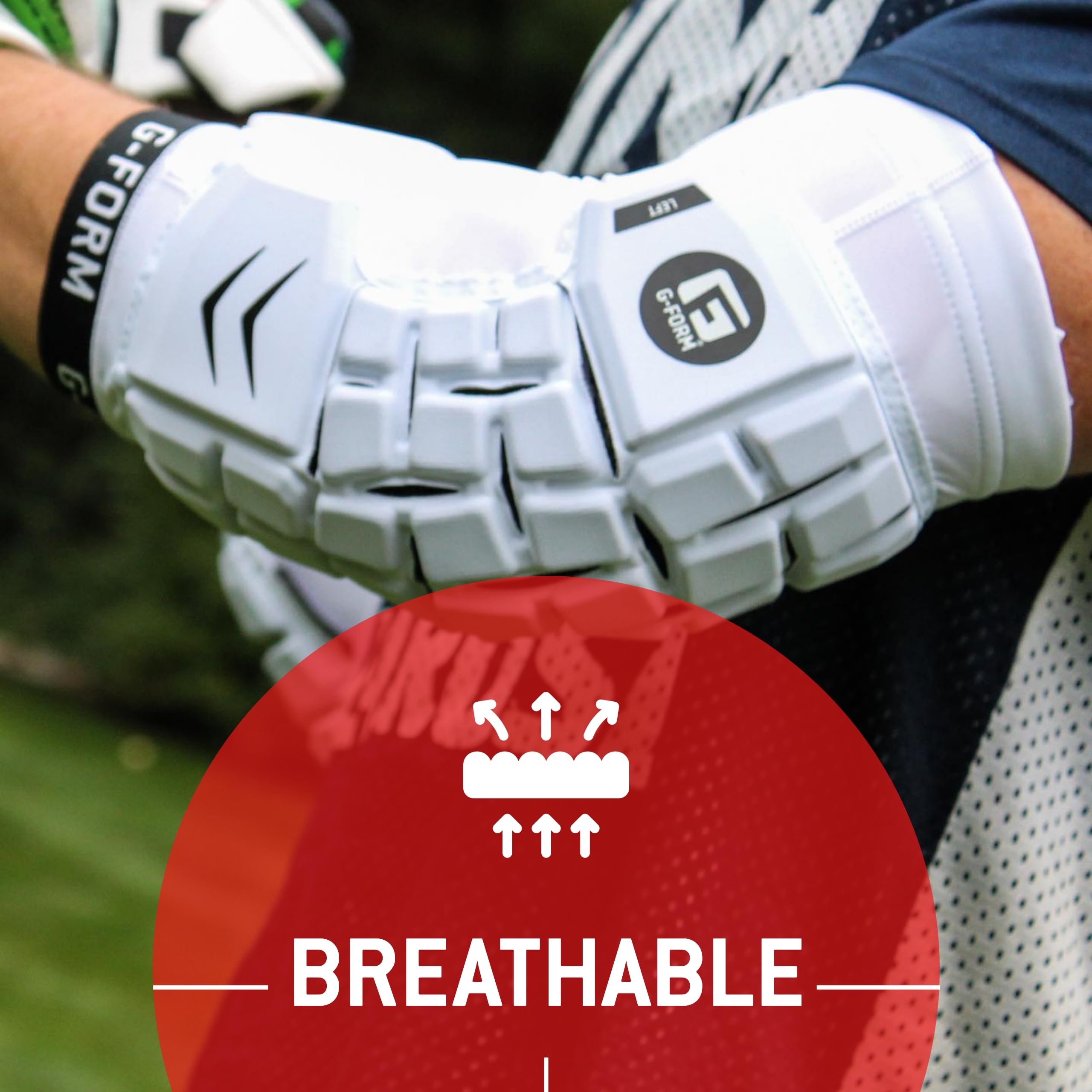 Foto 4 | Almohadillas Para Brazos G-form Unhinged Lacrosse, Transpirables, Blancas, Para Adultos, L - Venta Internacional.