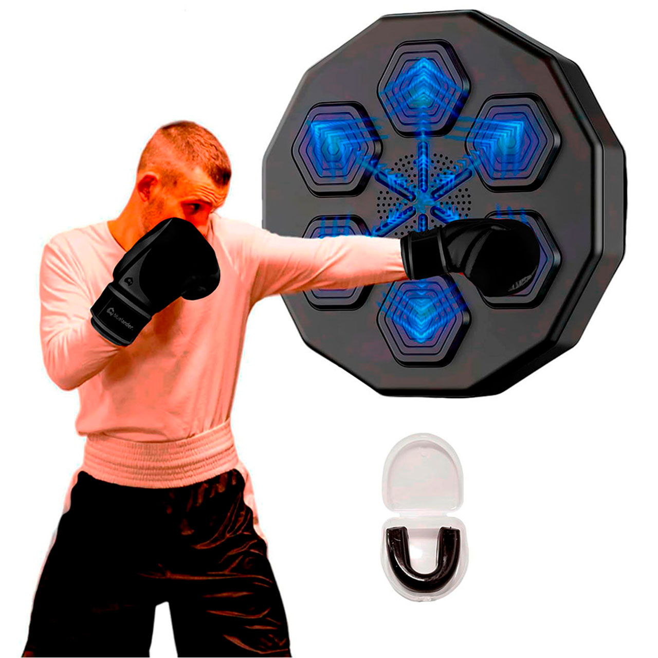 Foto 3 pulgar | Kit Maquina De Boxeo Con Guantes De 14 Oz Bluelander Negro Mate Con Protector Bucal