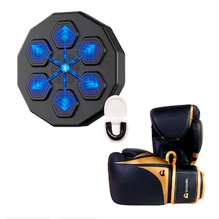 Foto 1 | Kit Maquina De Boxeo Con Guantes De 16 Oz Bluelander Negro Con Protector Bucal