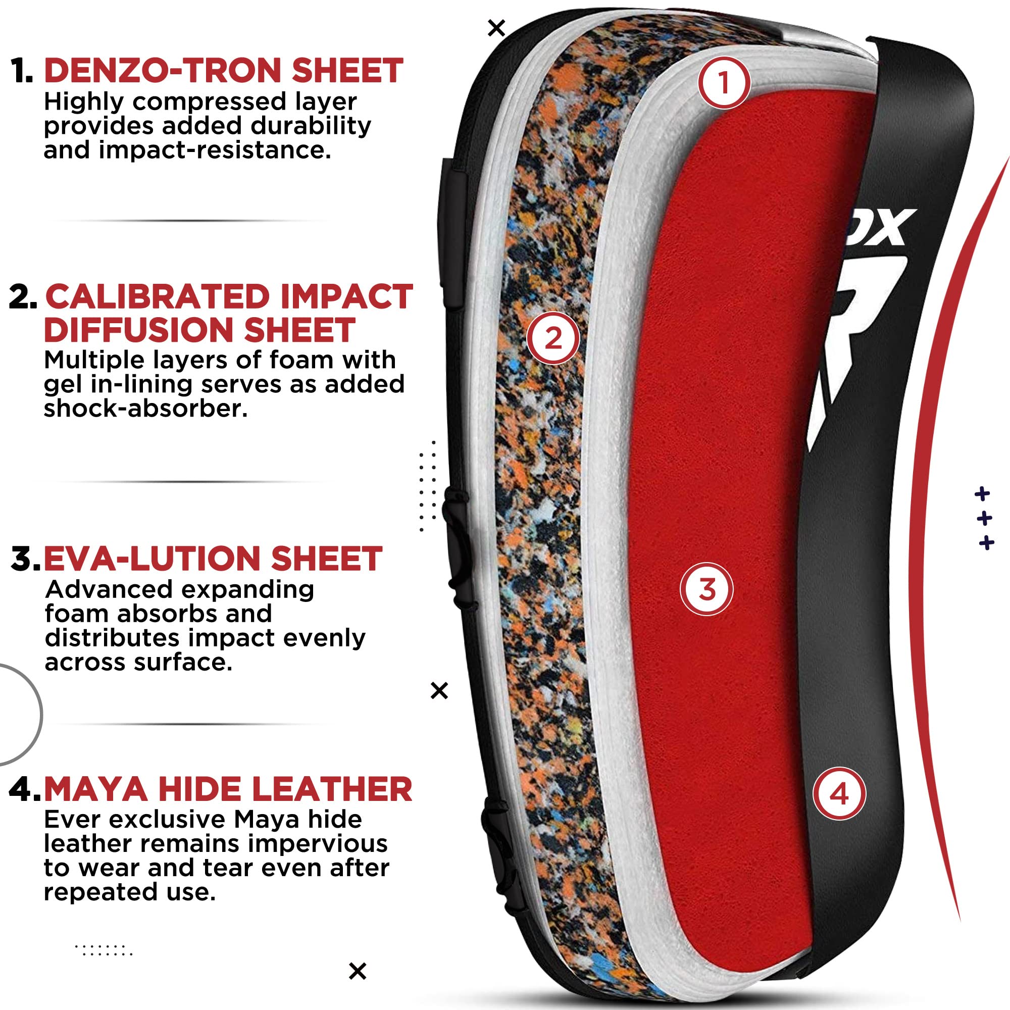 Foto 4 pulgar | Escudo Curvo Para Patear Kickboxing Muay Thai Pad Rdx Training - Venta Internacional.