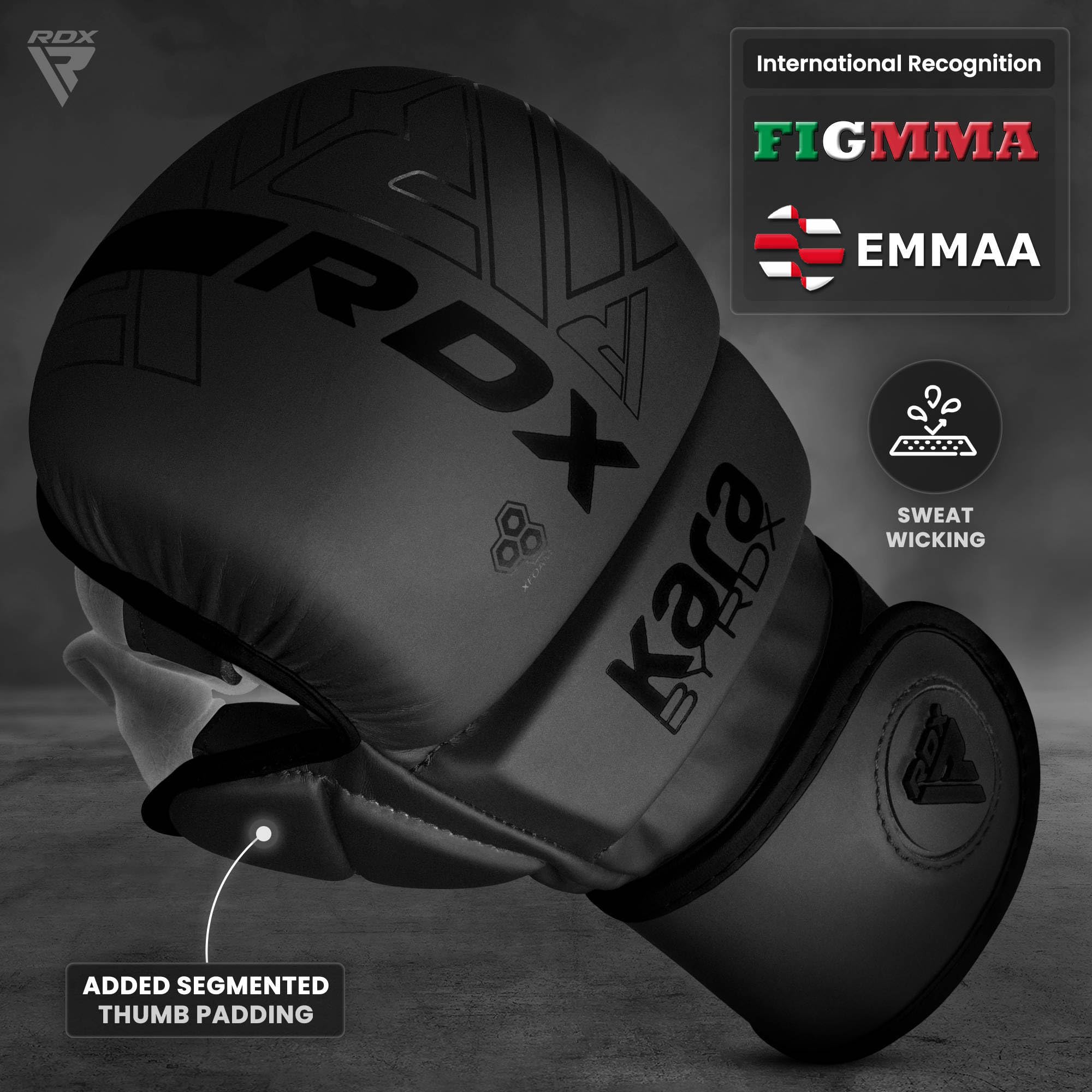 Foto 3 pulgar | Guantes Mma Rdx Sparring Grappling Con Palma Abierta Para Hombre Y Mujer - Venta Internacional.