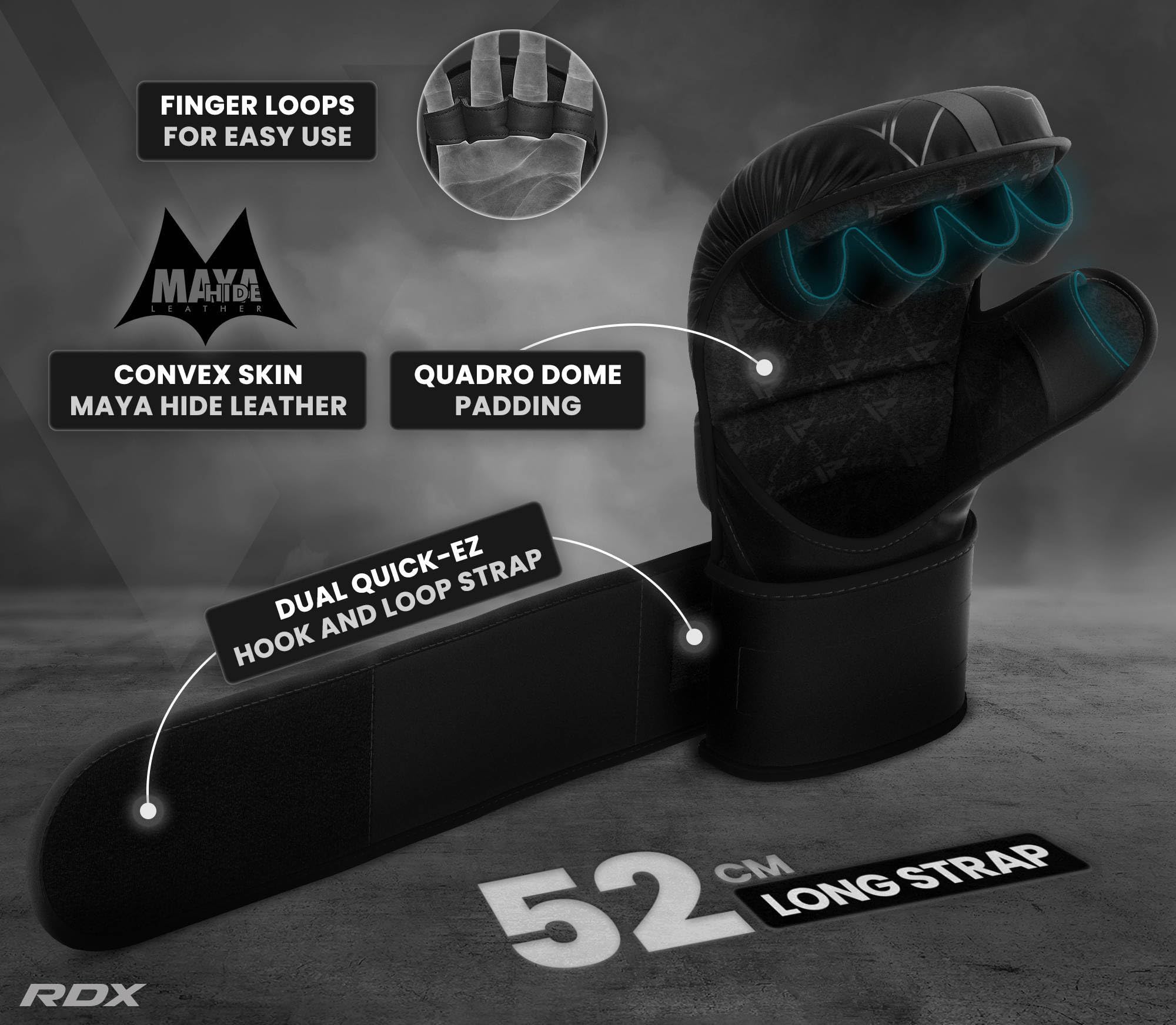 Foto 5 | Guantes Mma Rdx Sparring Grappling Con Palma Abierta Para Hombre Y Mujer - Venta Internacional.
