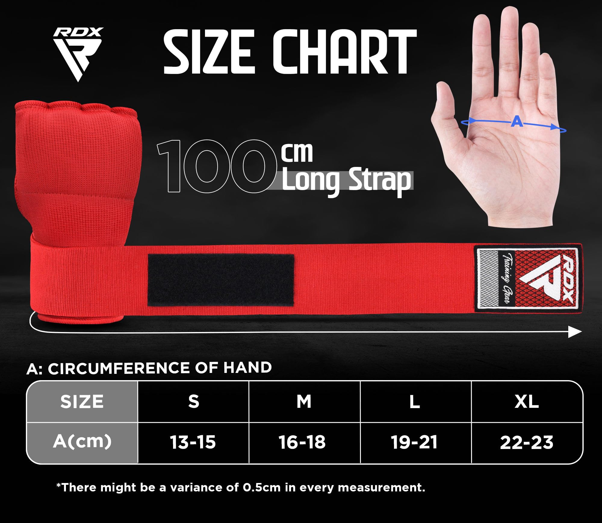 Foto 5 pulgar | Guantes Interiores De Boxeo Rdx Gel Para Hombre Y Mujer, 100 Cm - Venta Internacional.