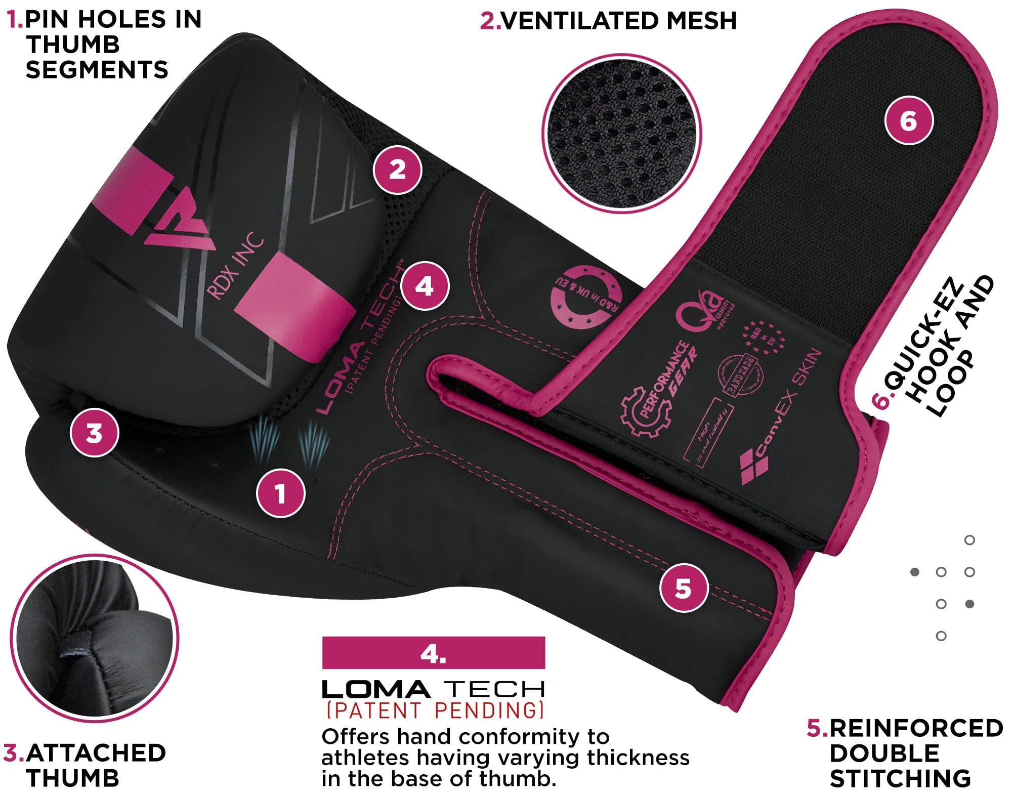 Foto 3 pulgar | Guantes de Box RDX Kara Series Maya Hide para Adultos - Venta Internacional