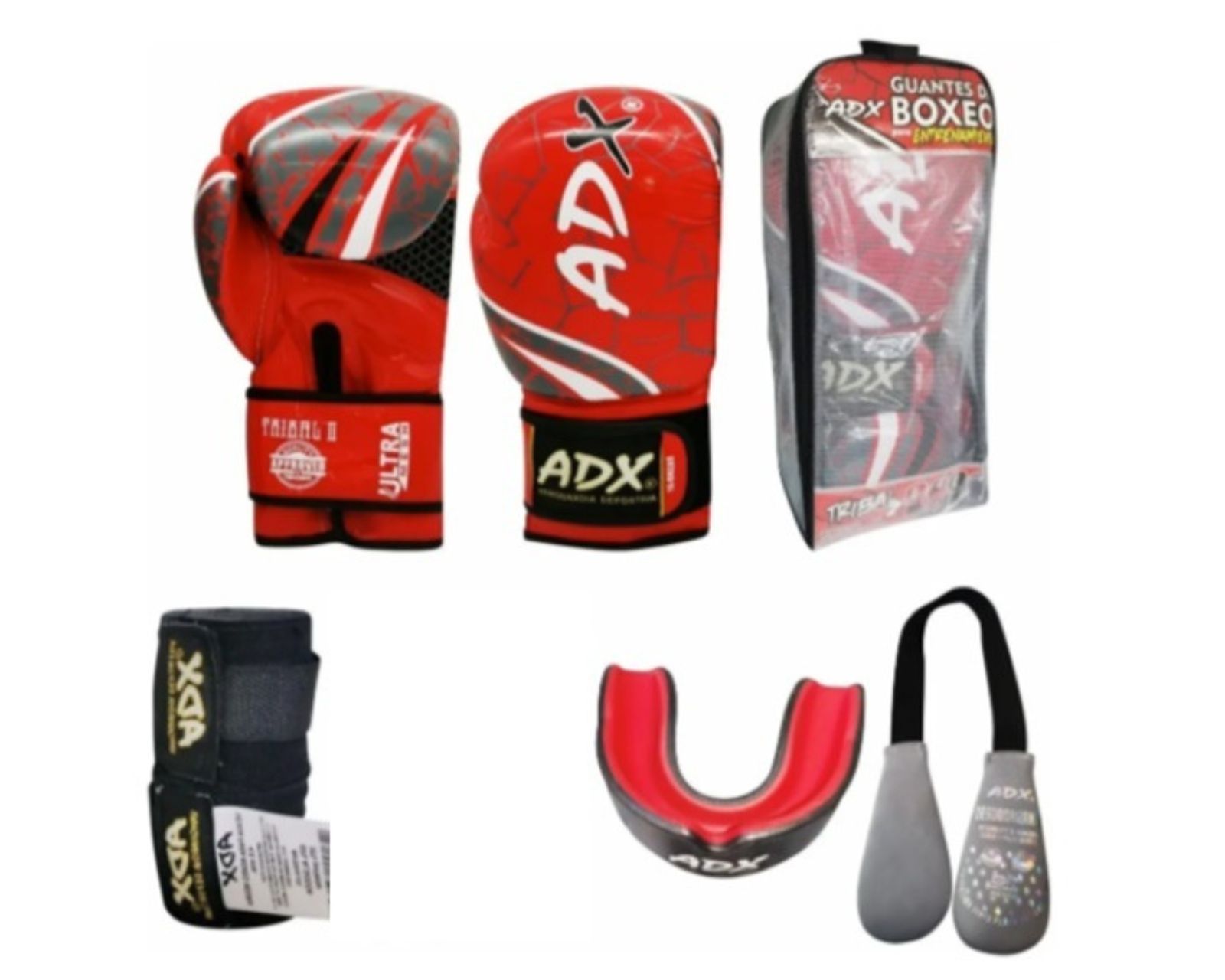 Foto 4 pulgar | Kit De  Guantes De Box Tribal2 Rojo 8 Oz
