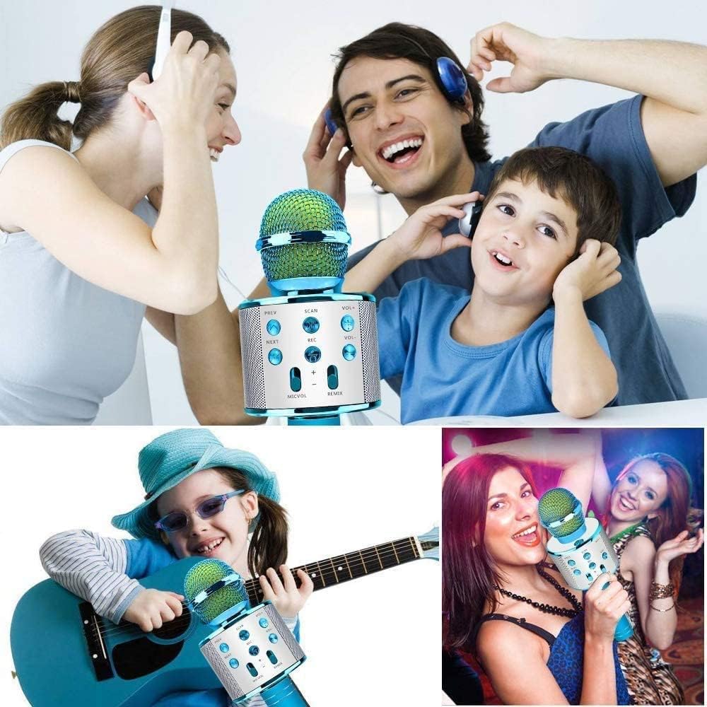 Foto 4 pulgar | Micrófono De Karaoke Inalámbrico Bluetooth Para Niños, Regalo De Fiesta, Azul - Venta Internacional.