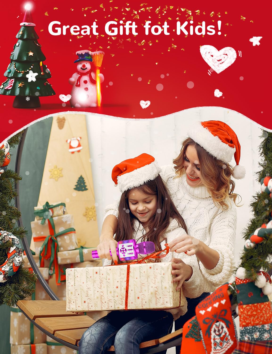 Foto 6 | Micrófono De Karaoke Amazmic Kids Bluetooth Inalámbrico Morado - Venta Internacional.