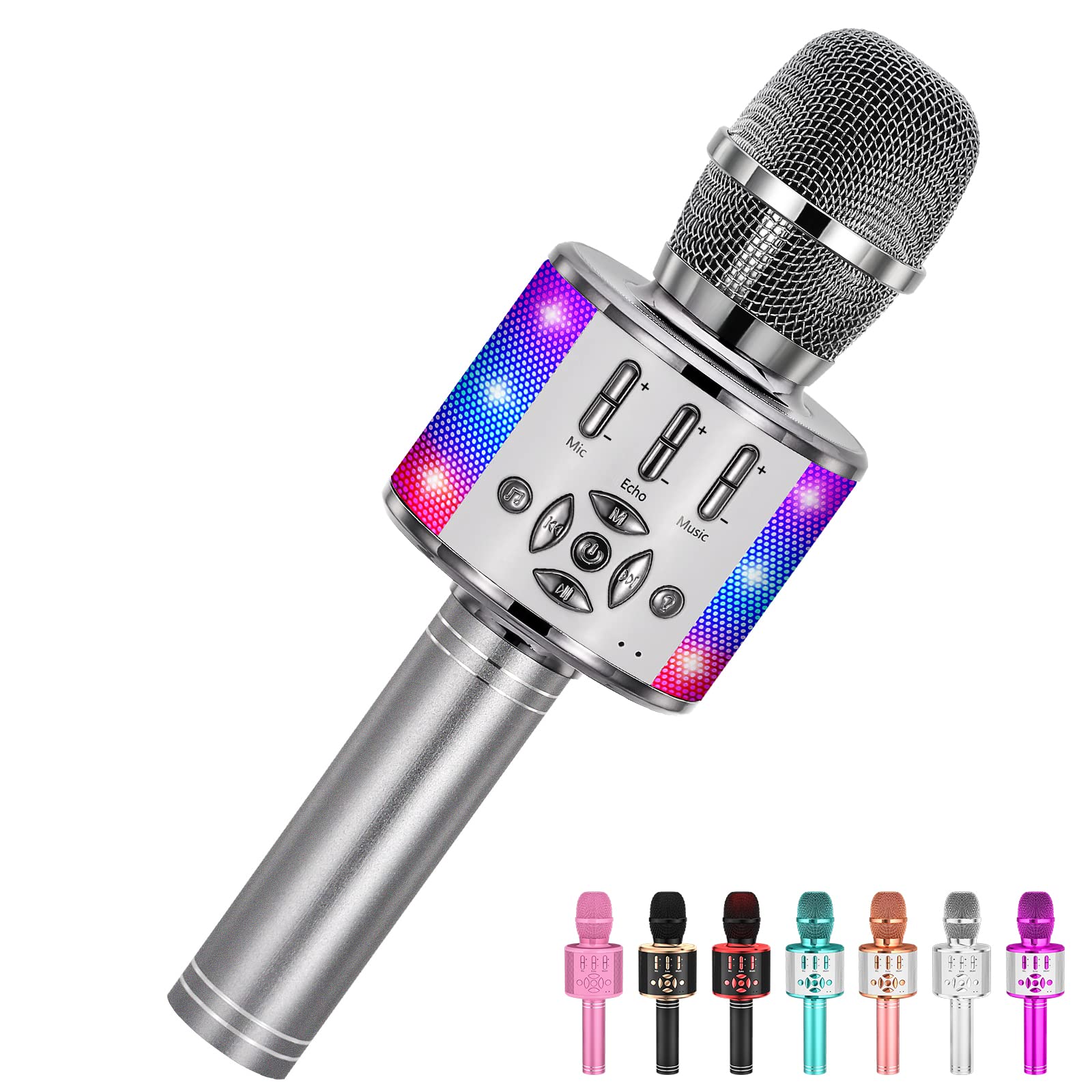 Foto 2 pulgar | Micrófono Karaoke Amazmic Kids Bluetooth Portátil Gris - Venta Internacional.