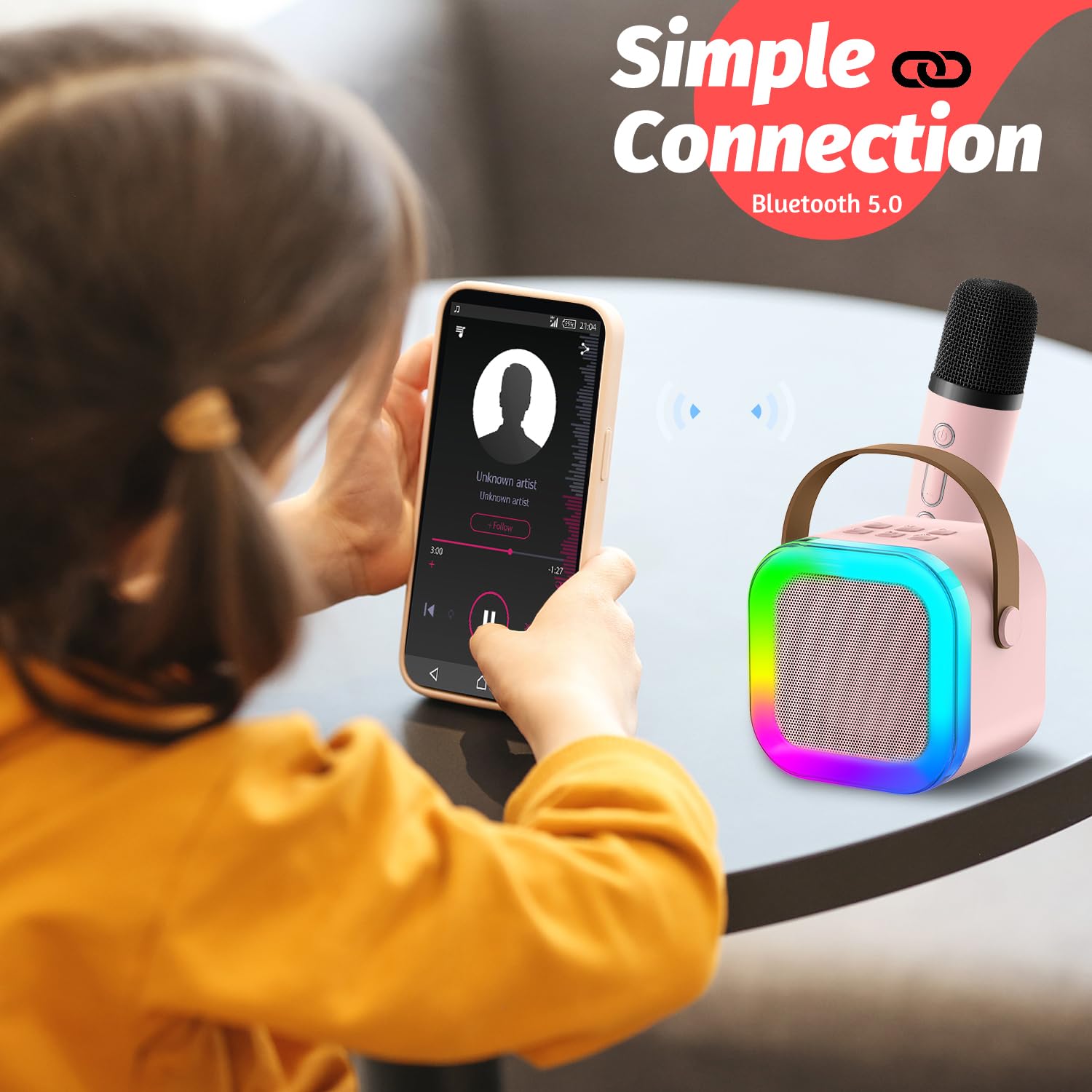 Foto 3 pulgar | Máquina De Micrófono De Karaoke De Juguete Outuvas Para Niños Y Niñas De 4 A 12 Años - Venta Internacional.