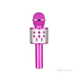 Foto 1 | Micrófono de Karaoke Bluetooth Inalámbrico con Altavoz Dual Morado - Venta Internacional
