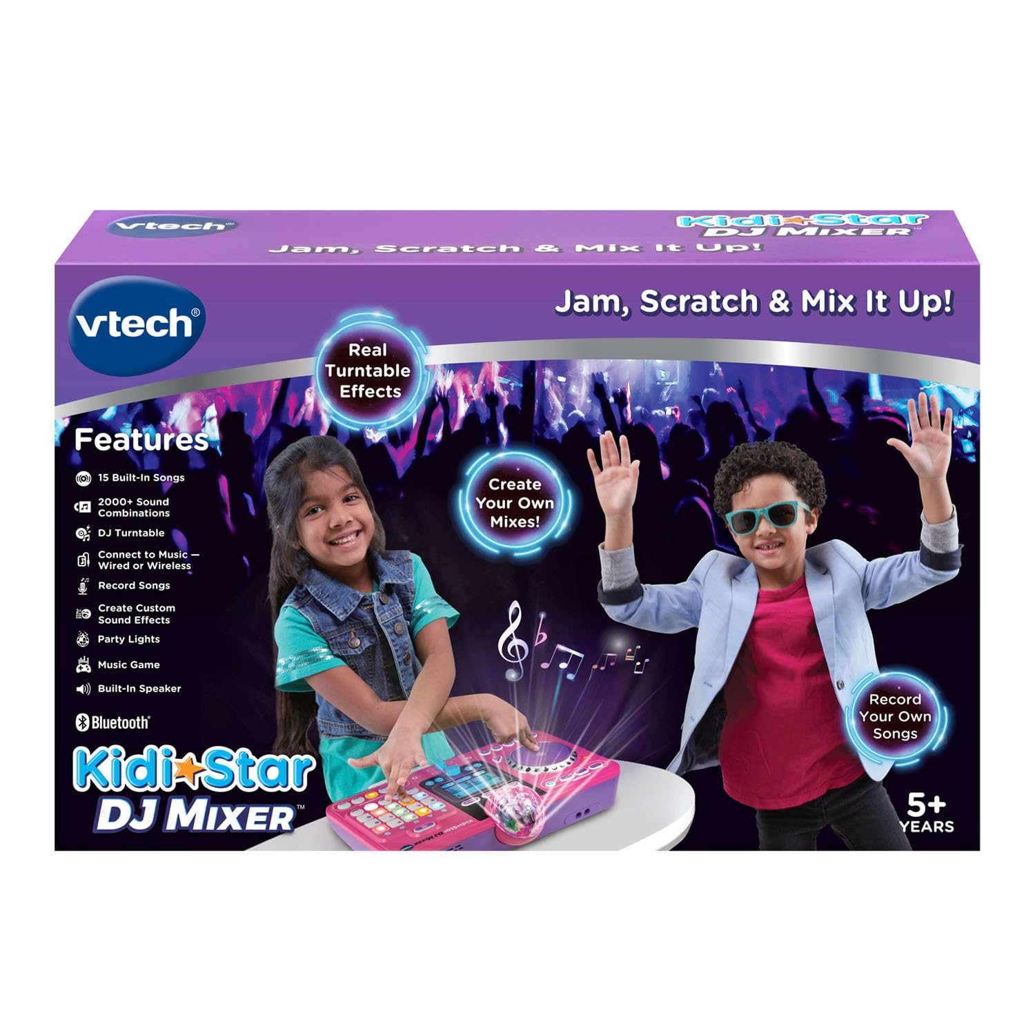 Foto 8 pulgar | Mezclador De Dj Toy Vtech Kidistar Rosa Con Bluetooth Para Más De 5 Años - Venta Internacional.