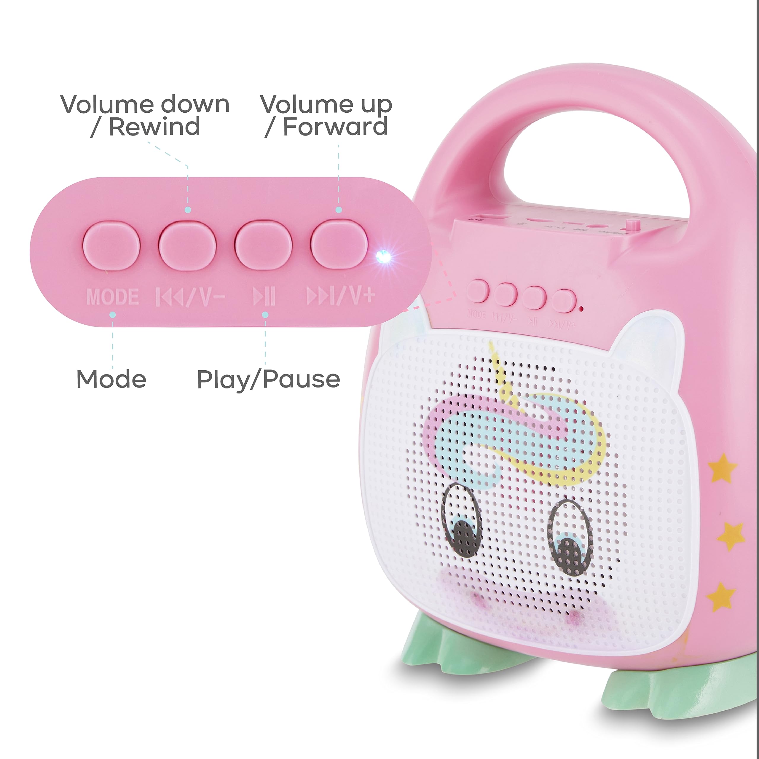 Foto 4 pulgar | Altavoz De Karaoke Vivitar Singimals Kids Con Micrófono Bt V5.1 - Venta Internacional.