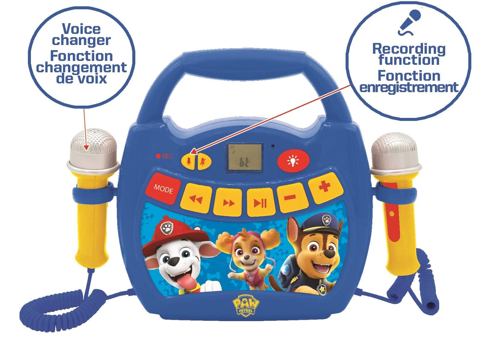 Foto 6 pulgar | Reproductor Digital De Karaoke Lexibook Paw Patrol Con Micrófonos - Venta Internacional.