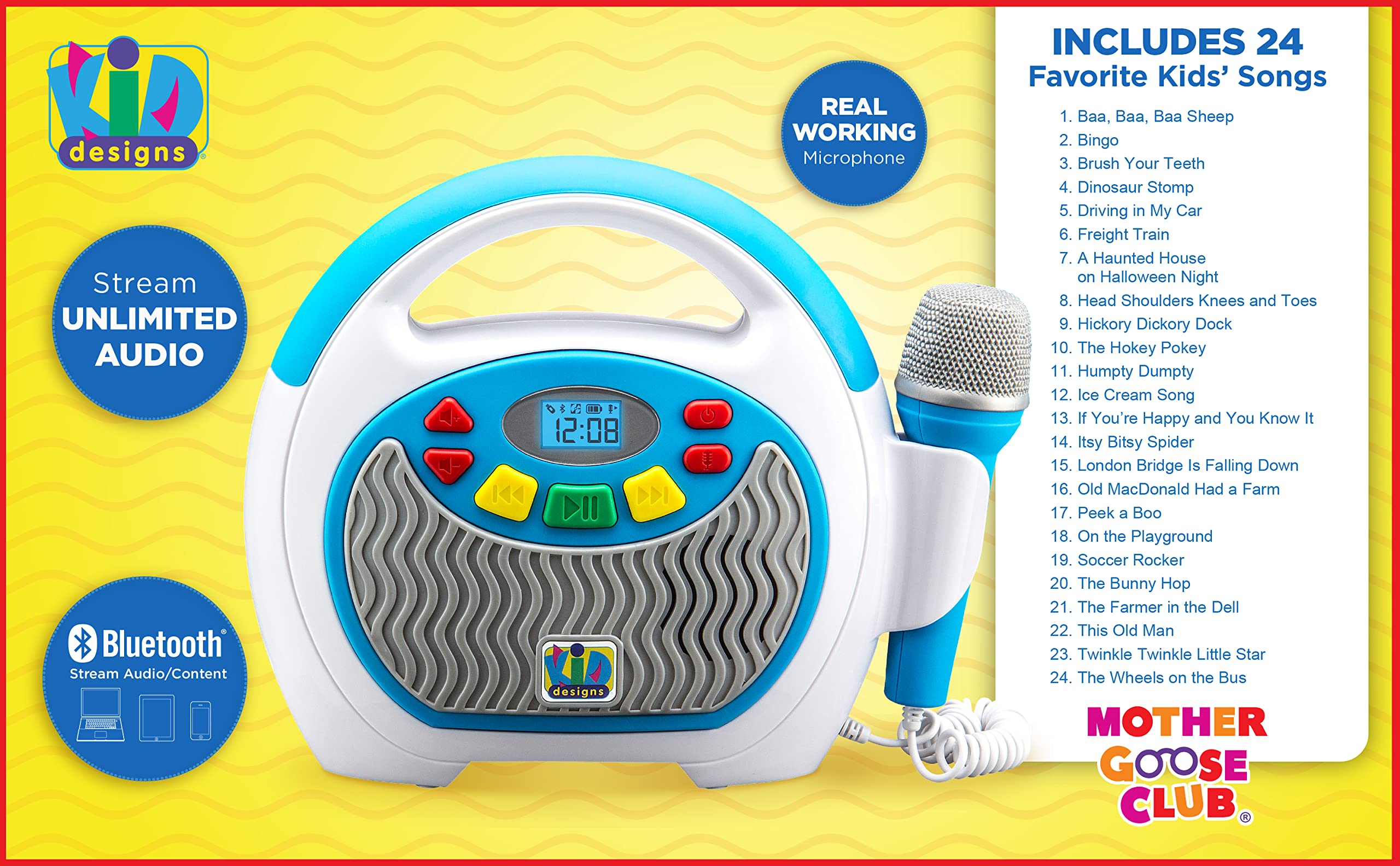 Foto 6 pulgar | Reproductor Mp3 Ekids Kiddesigns Mother Goose Club con Bluetooth - Venta Internacional