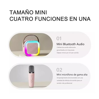Foto 3 | Máquina De Karaoke Altavoz Bluetooth 2 Micrófonos Eo Safe Imports Esi-16075 Azul