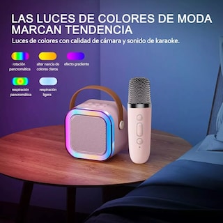 Foto 4 | Máquina De Karaoke Altavoz Bluetooth 2 Micrófonos Eo Safe Imports Esi-16075 Azul