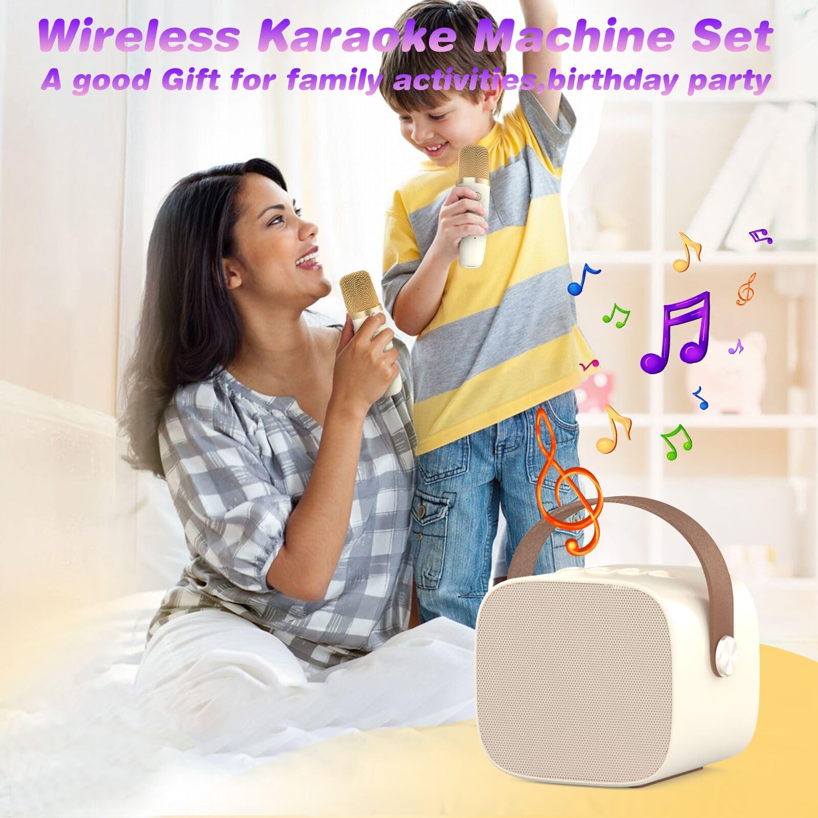 Foto 4 pulgar | Máquina De Karaoke Meguo Mini Con 2 Micrófonos Inalámbricos Bluetooth - Venta Internacional.