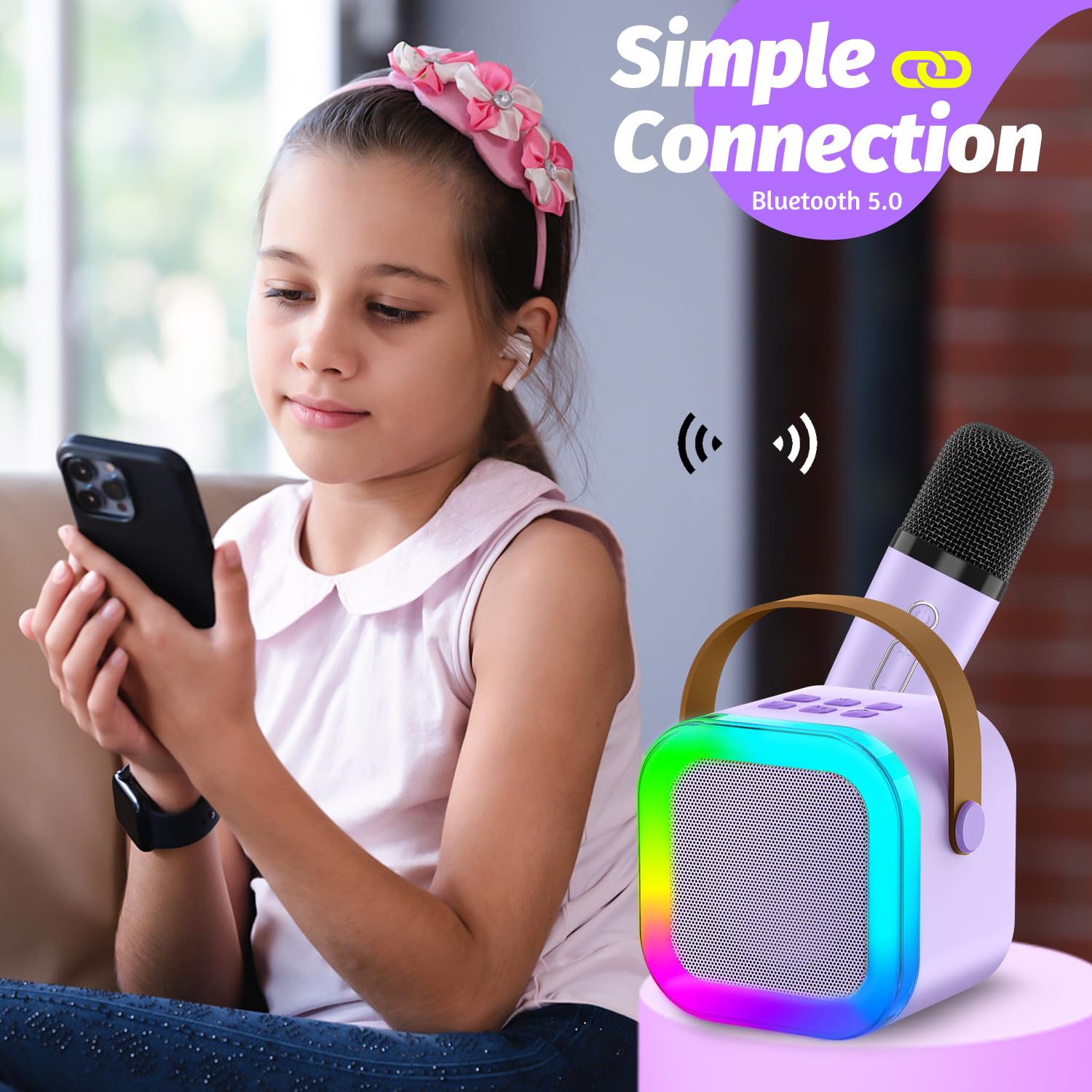 Foto 2 | Máquina de Micrófono de Karaoke Outuvas Infantil - Venta Internacional