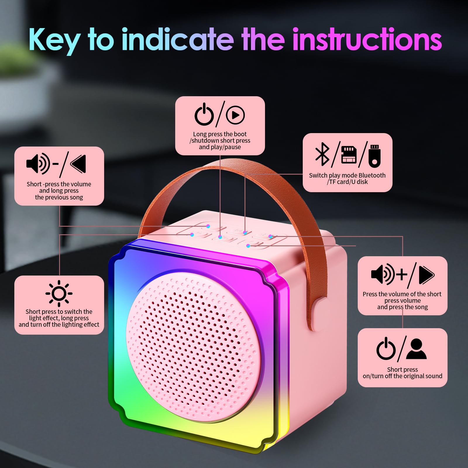 Foto 6 pulgar | Máquina De Karaoke Stellaya Mini Portátil Bluetooth Para Niños - Venta Internacional.