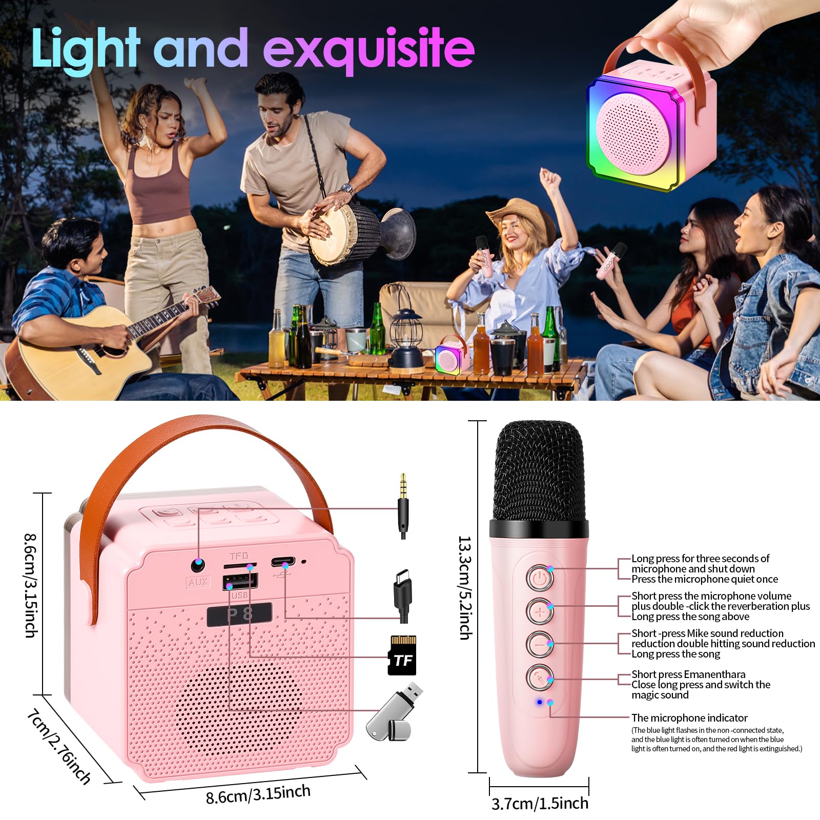 Foto 7 pulgar | Máquina De Karaoke Stellaya Mini Portátil Bluetooth Para Niños - Venta Internacional.