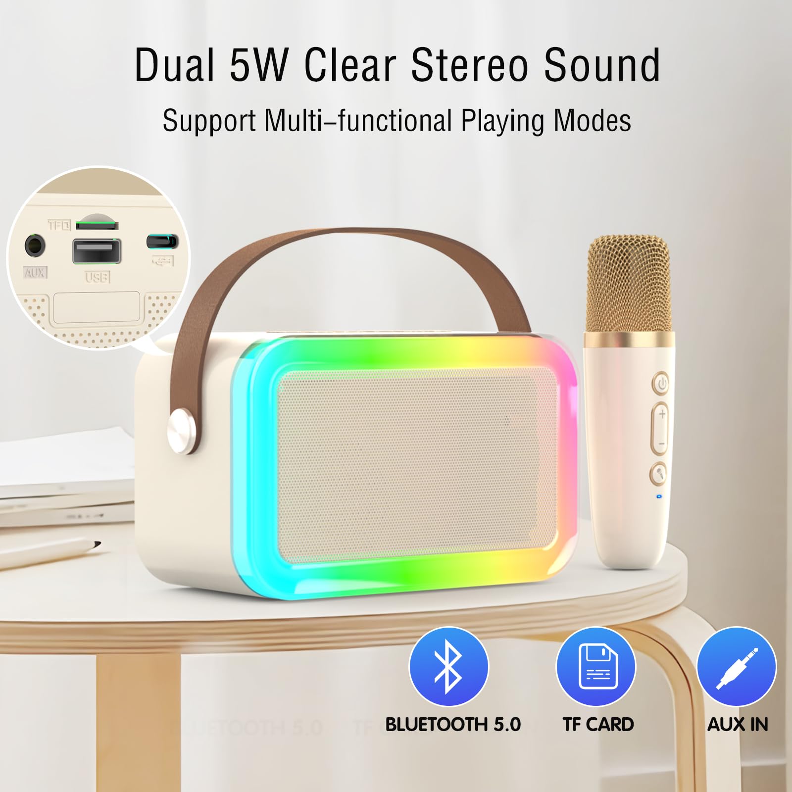 Foto 4 pulgar | Máquina De Karaoke Meguo M11 Con 2 Micrófonos Inalámbricos Bluetooth - Venta Internacional.