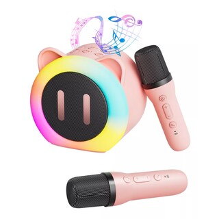 Foto 4 | Altavoz Bluetooth Karaoke Portátil Con 2 Micrófonos Eo Safe Imports Esi-16143-1 Rosa