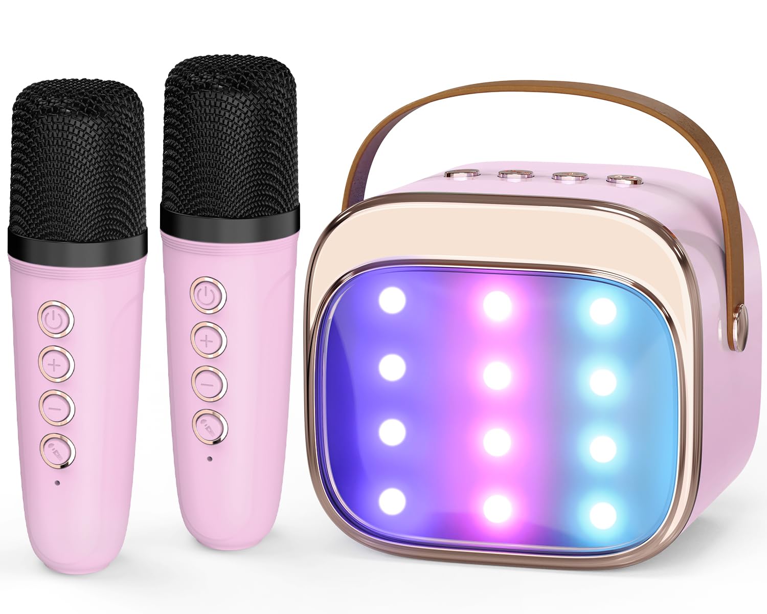 Máquina De Karaoke Flueston Mini Con 2 Micrófonos Inalámbricos - Venta Internacional.