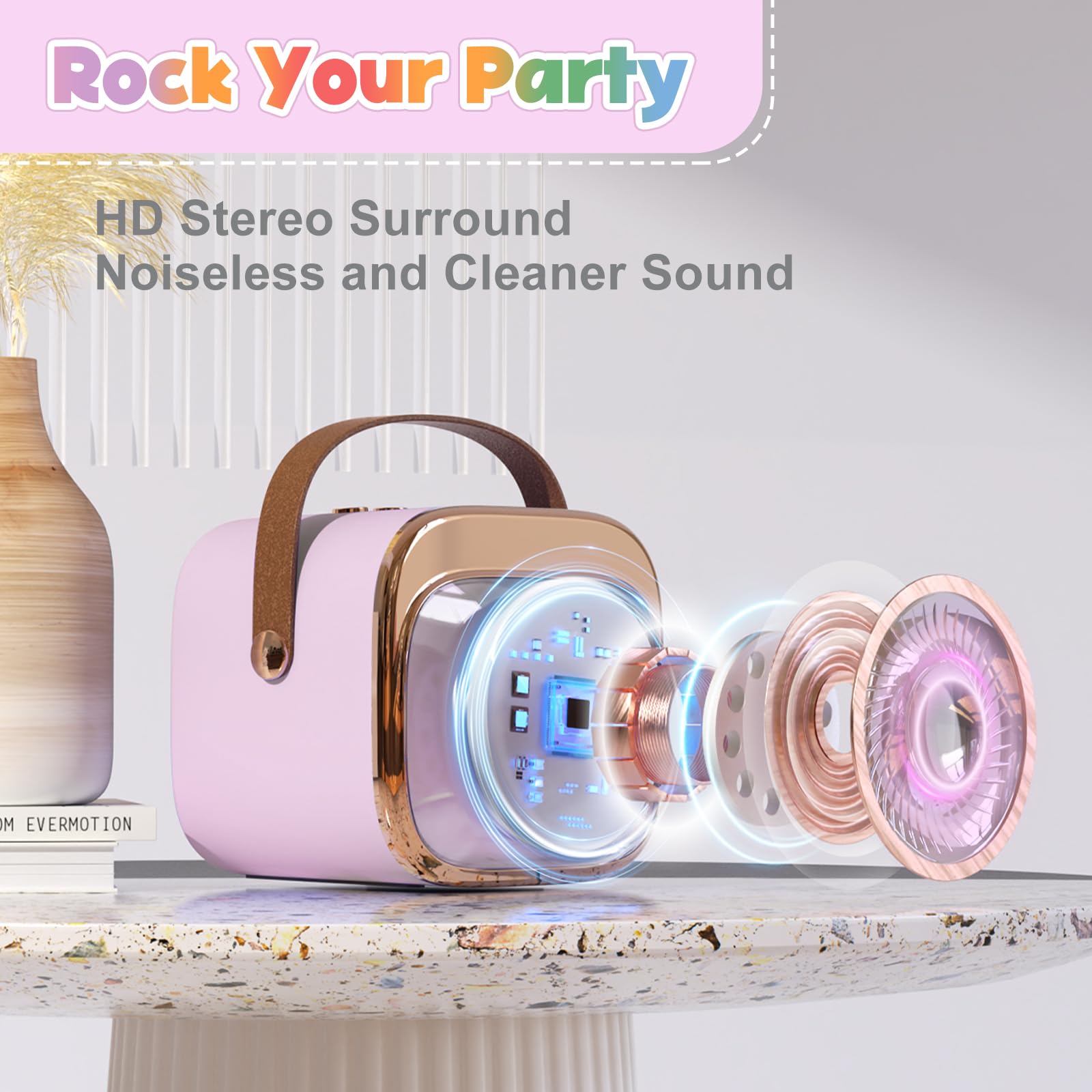 Foto 3 pulgar | Máquina De Karaoke Flueston Mini Con 2 Micrófonos Inalámbricos - Venta Internacional.