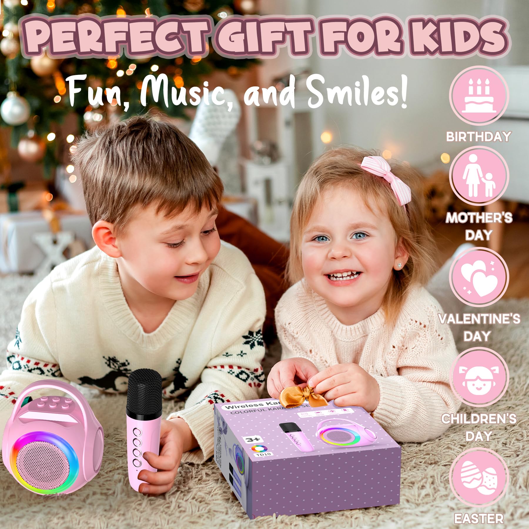Foto 3 pulgar | Máquina De Karaoke Hockvill Mini Para Niños Con Micrófono Bluetooth - Venta Internacional.